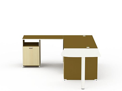 木制办公桌模型3d模型