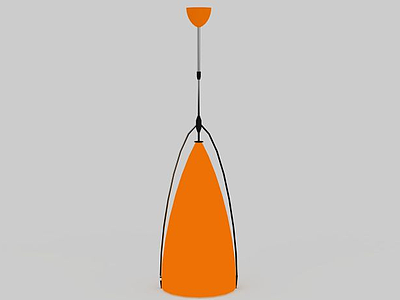 3d简约橘色吊灯免费模型
