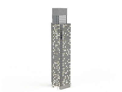 大厦夜景楼模型3d模型