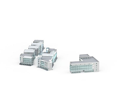 现代简约建筑模型3d模型