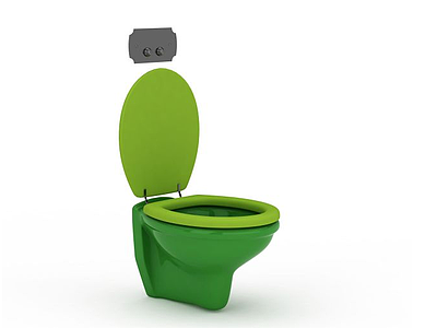 绿色坐便器模型3d模型