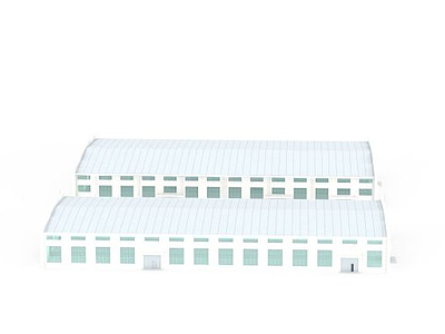 3d仓库厂房模型