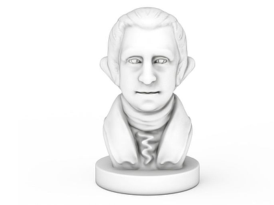 3d乔治华盛顿雕塑模型