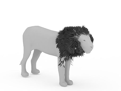 雪狮模型3d模型