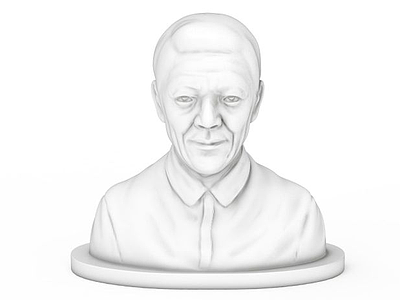 3d纳尔逊曼德拉雕像模型