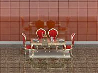 用餐桌椅组合模型3d模型