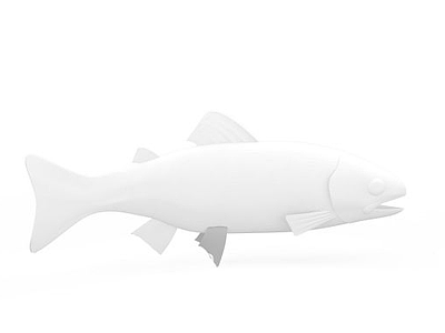 3d白色观赏鱼免费模型
