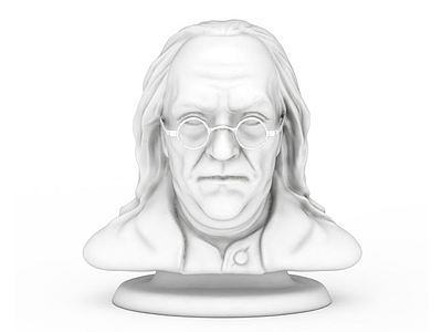 本杰明富兰克林人物雕像模型3d模型