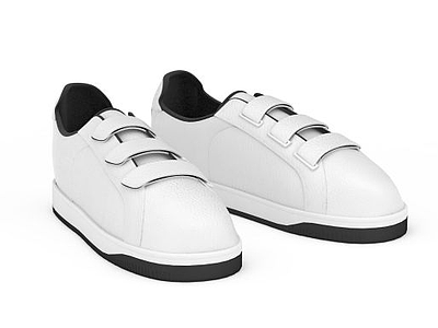 3d白色运动鞋免费模型