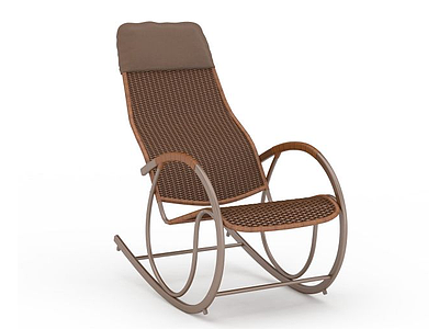 木制摇椅模型3d模型