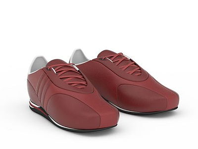红色运动鞋模型3d模型