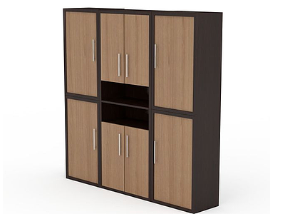褐色衣柜模型3d模型