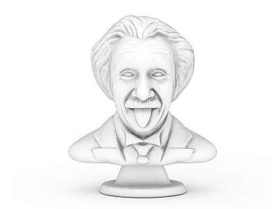 3d爱因斯坦人物雕像模型