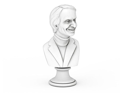 卡尔萨根雕像模型3d模型