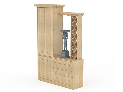 3d木质柜子模型