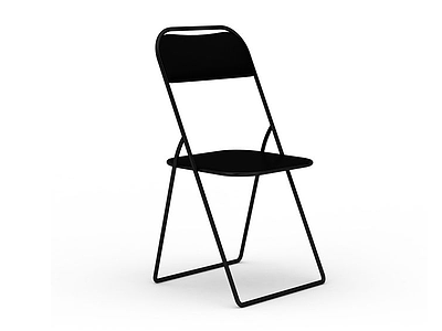 黑色简约折叠椅模型