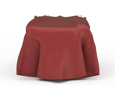 红色吊带裙模型3d模型