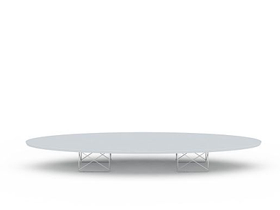 白色圆形座椅模型3d模型