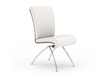 3d现代白色单人椅模型