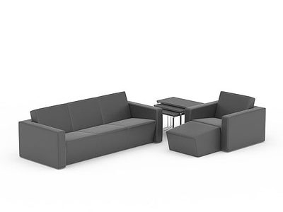 现代灰色沙发模型3d模型