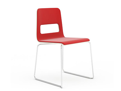 3d红色单人座椅模型