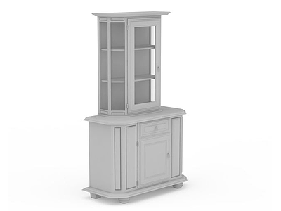 3d欧式多边形木柜模型
