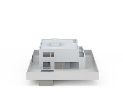 3d白色豪华房子模型