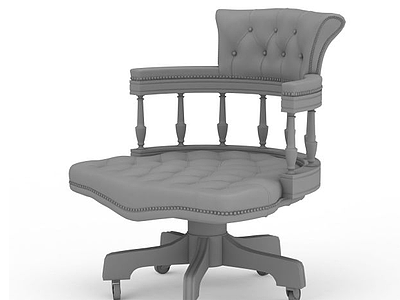 复古沙发转椅模型3d模型