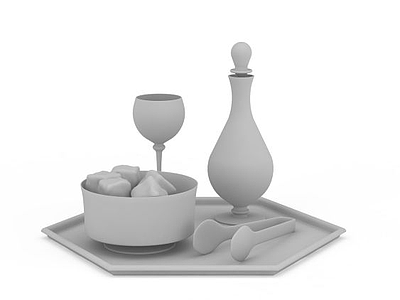 餐具组合模型3d模型