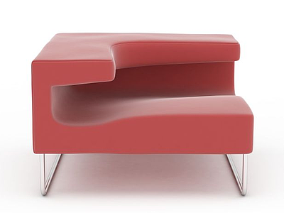3d创意红色沙发免费模型