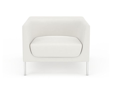 白色布艺沙发椅模型3d模型