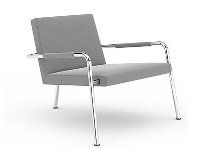 简约布艺单人椅模型3d模型