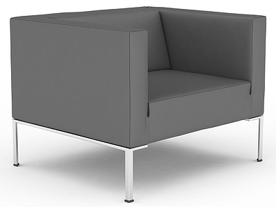3d黑色现代沙发椅模型