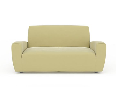 3d黄色单人沙发免费模型