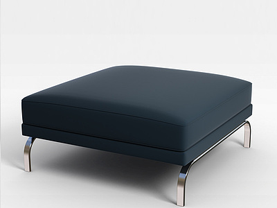 蓝色沙发凳模型3d模型