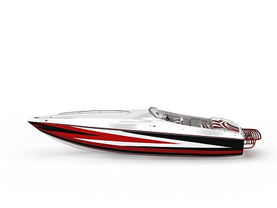 小型快艇模型3d模型