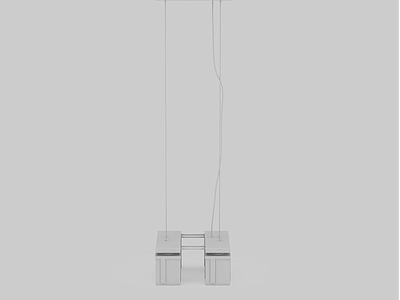 双头方形吊灯模型3d模型