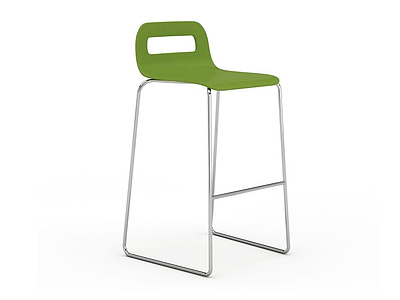 3d绿色高脚座椅模型