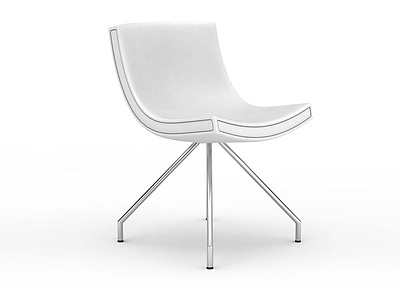 白色简约椅子模型3d模型