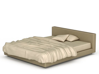 3d土豪金欧式床免费模型