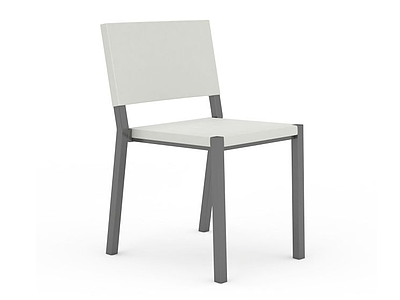 白色高脚椅模型3d模型