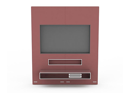 3d电视背景墙储物柜免费模型