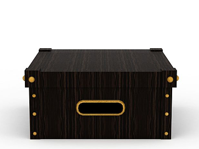 棕色木质箱子模型3d模型