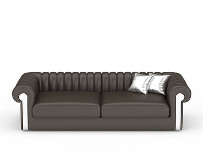 3d灰色双人沙发免费模型