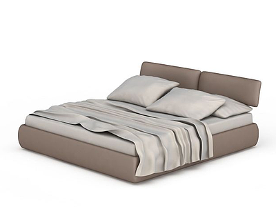 3d欧式现代床模型