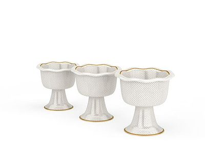 3d陶瓷酒杯模型