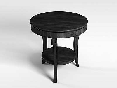 3d复古黑色木桌模型