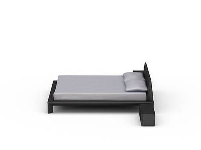 3d现代灰色床免费模型