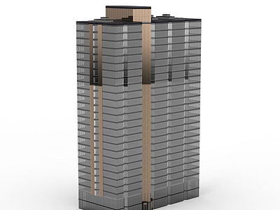 灰色大厦模型3d模型