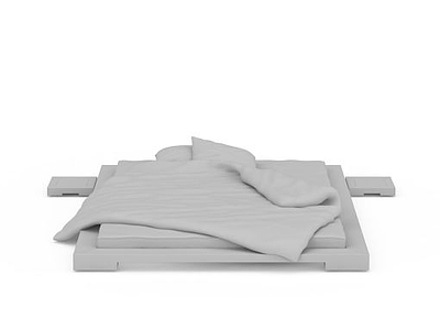 地铺双人床模型3d模型